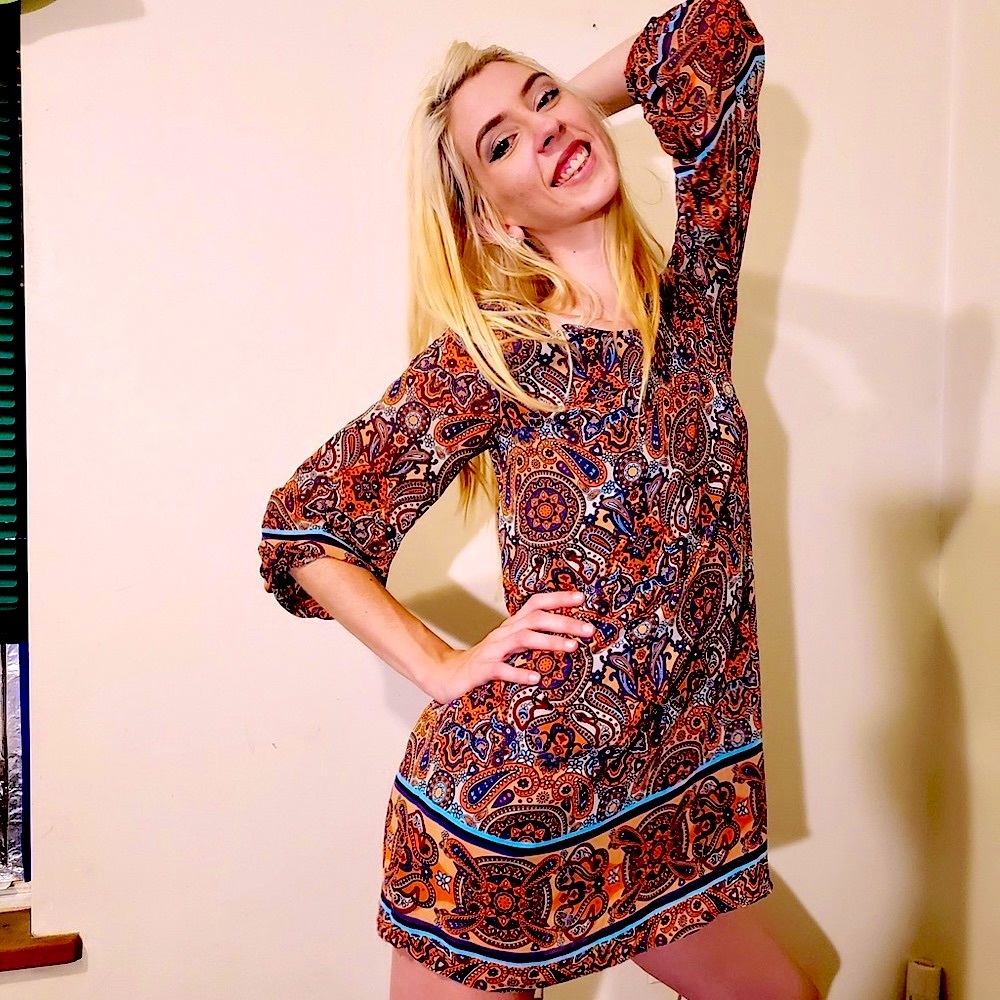 3/4 Length Shift Dress